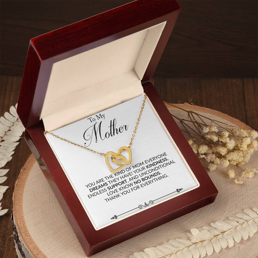 To My Mother Personalized Name Interlocking Hearts Necklace-FashionFinds4U