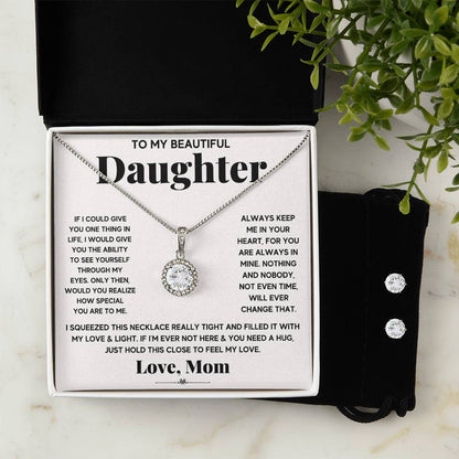 Daughter My Everything Hope Necklace and Earring Set
