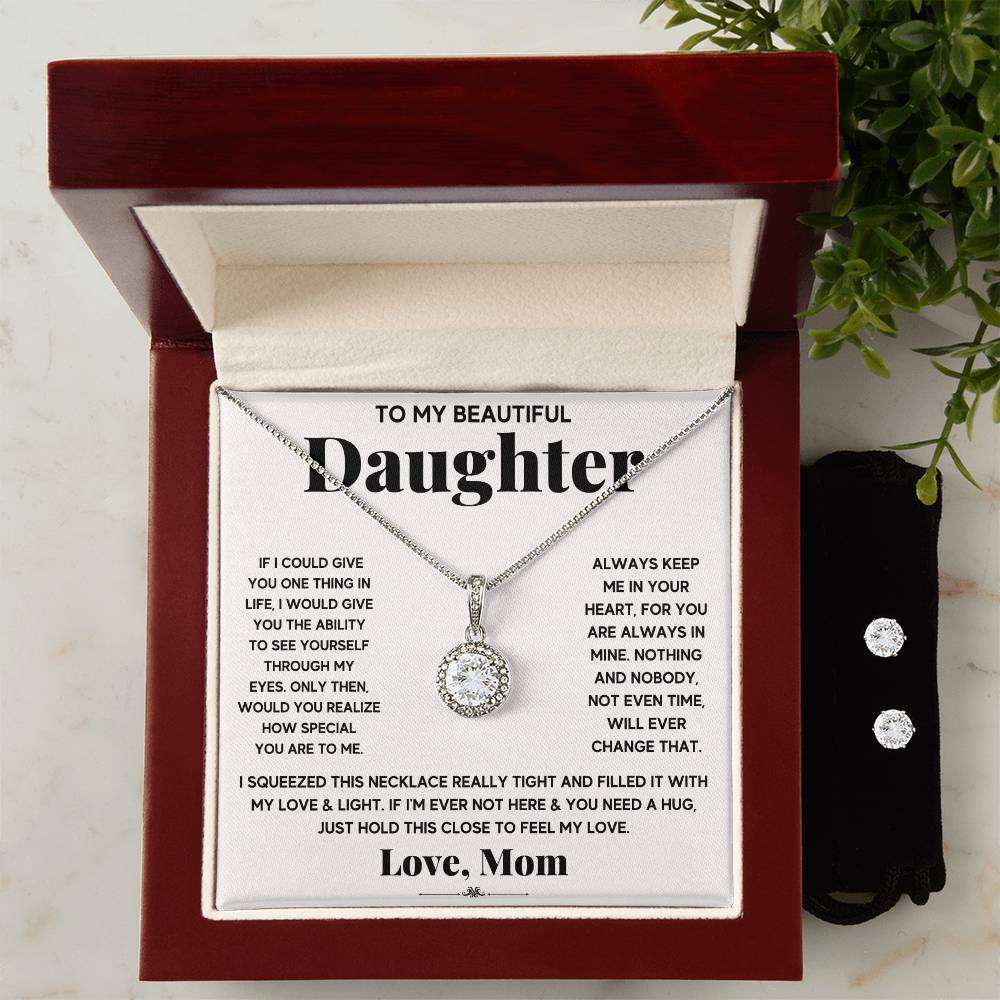 Daughter My Everything Hope Necklace and Earring Set