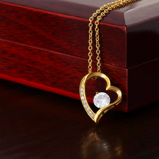 18K Gold Plated Heart Necklace with LED Lighted Gift Box