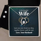 Wife Love You Til The ENd Heart Necklace and Earring Set
