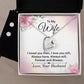 To My Wife - I loved you then, I love you still - Heart Necklace and Earring Set