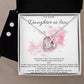 Daughter in Law Heart Necklace and Earring Set