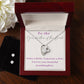 Grandmother of the bride Heart Necklace and Earring Set