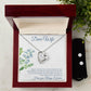 Wife Always and Forever Heart Necklace and Earring Set