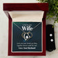 Wife Love You Til The ENd Heart Necklace and Earring Set