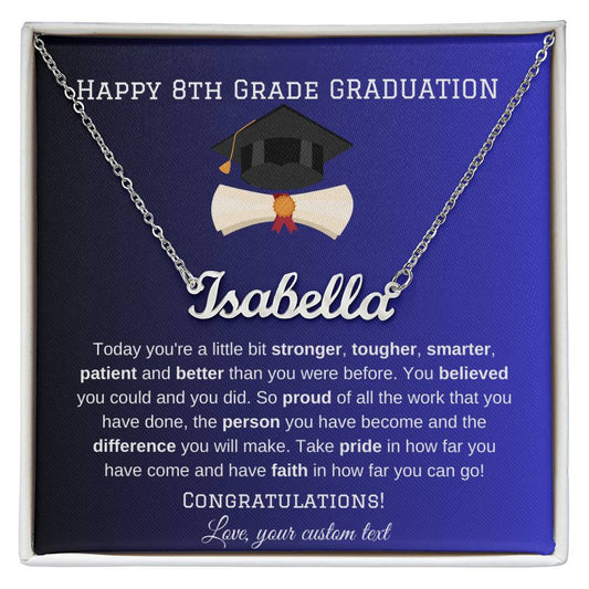 8th Grade Graduation Name Necklace
