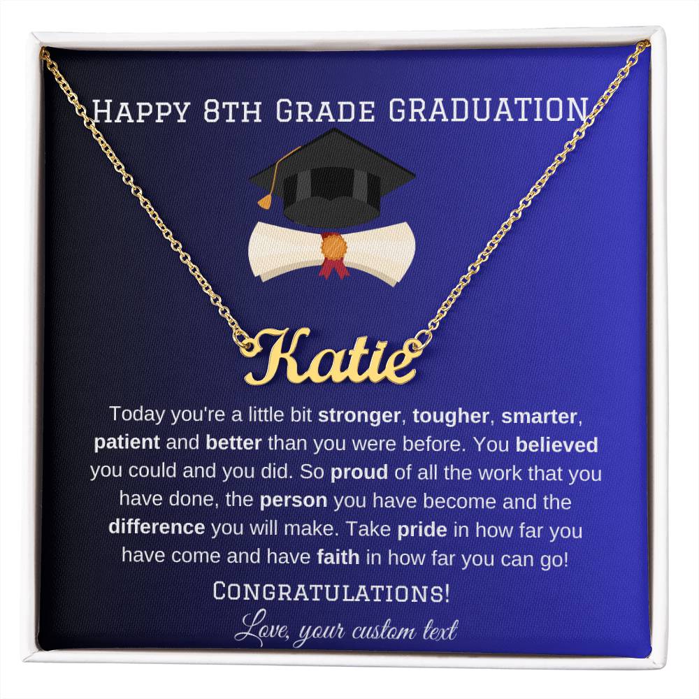 8th Grade Graduation Name Necklace