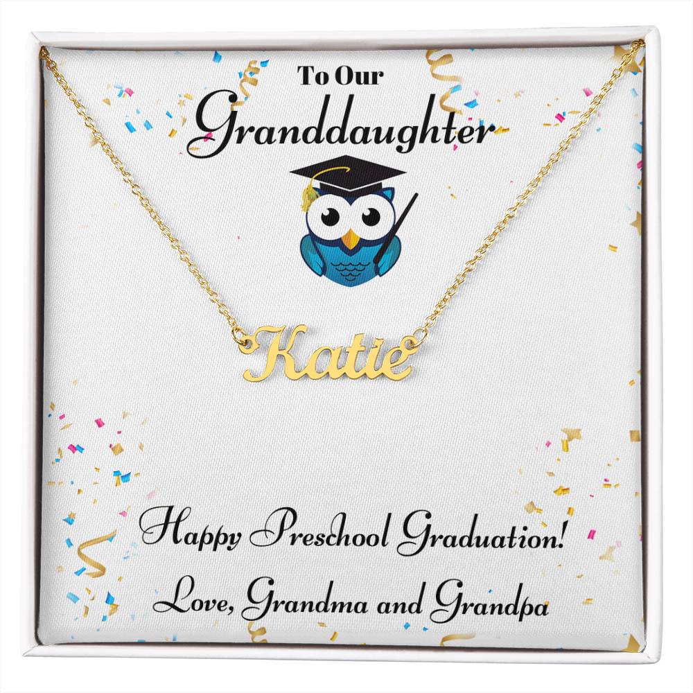 Granddaughter Happy Preschool Graduation - Grandma Grandpa