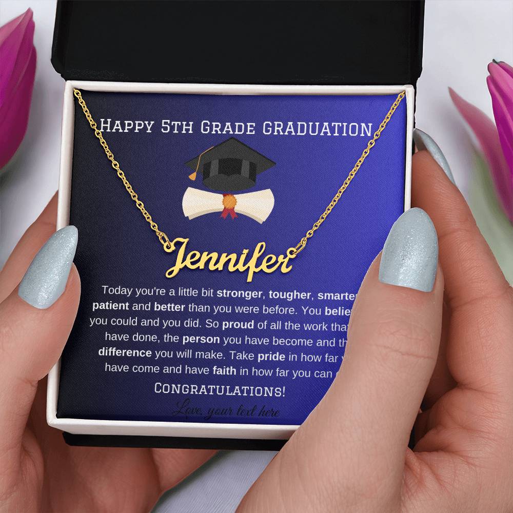 5th Grade Graduation Name Necklace