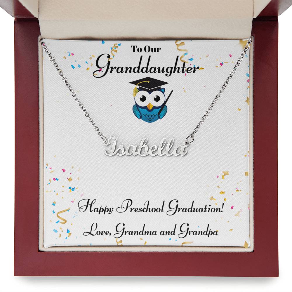 Granddaughter Happy Preschool Graduation - Grandma Grandpa