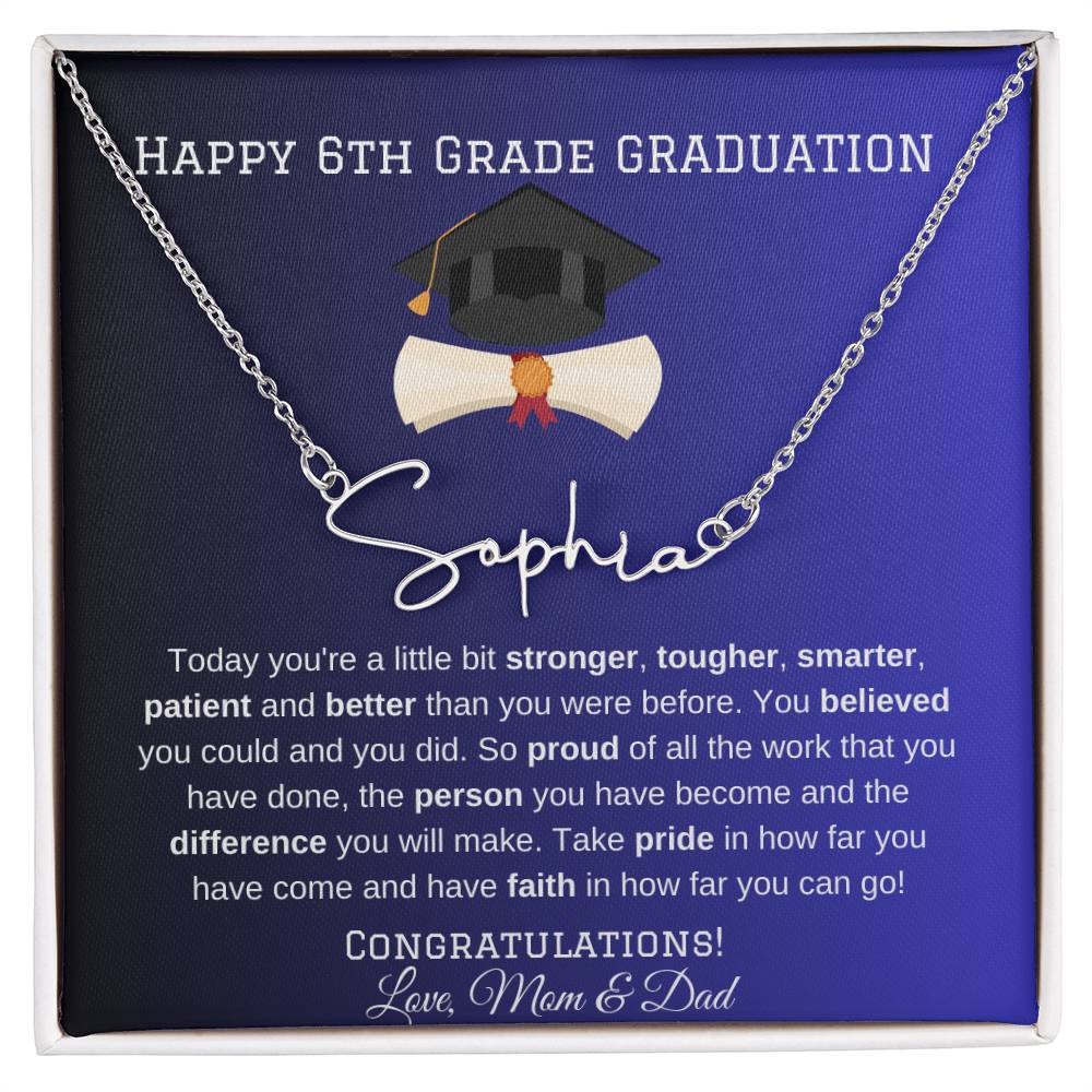 6th Grade Graduation Necklace Gift-[product type]