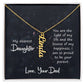 Daughter Light of My Life Vertical Name Necklace