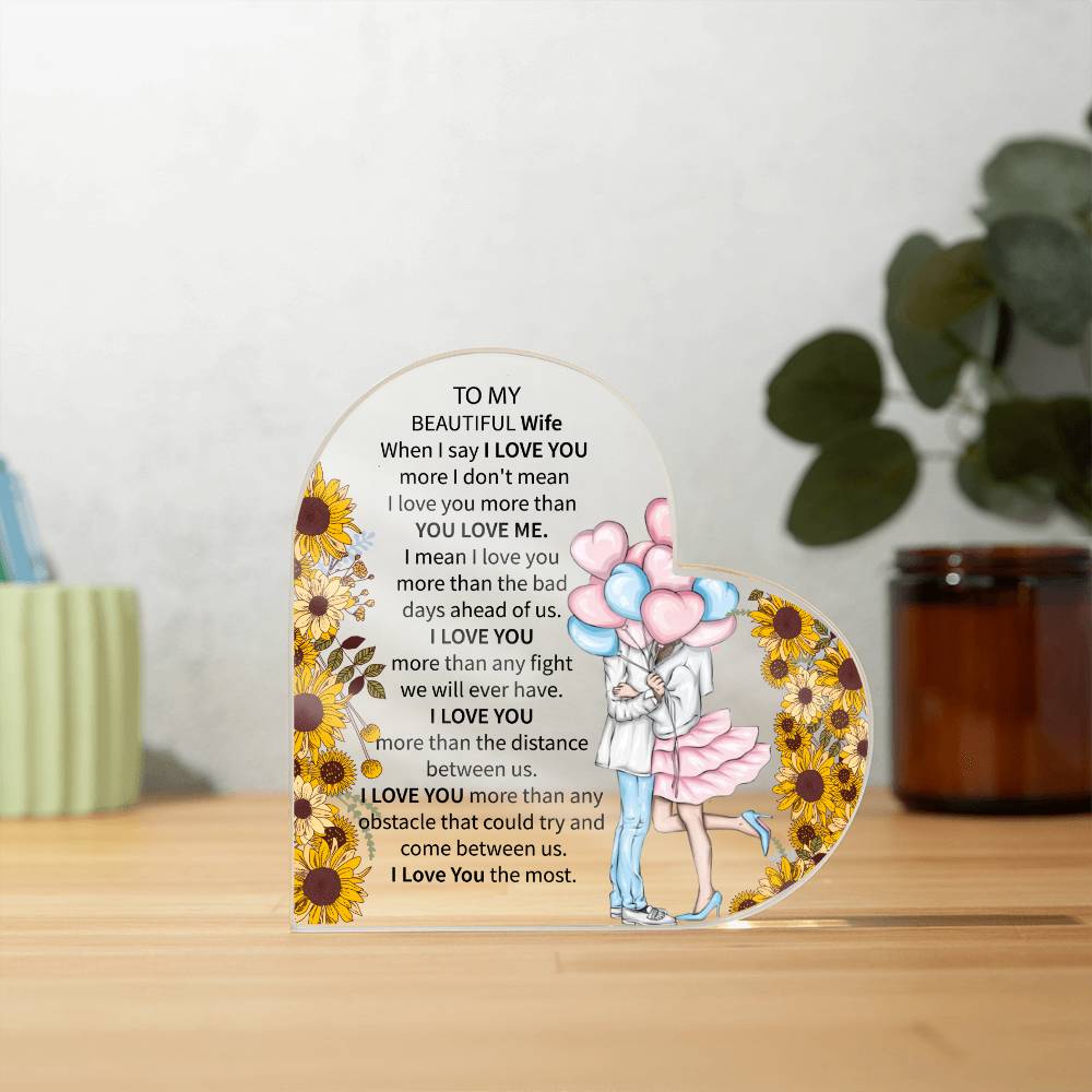 To My Wife Acrylic Plaque Gift