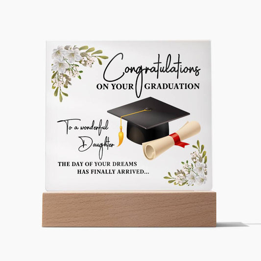 Congratulations Daughter Graduation Plaque Gift