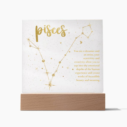 Pisces Lighted Acrylic Plaque
