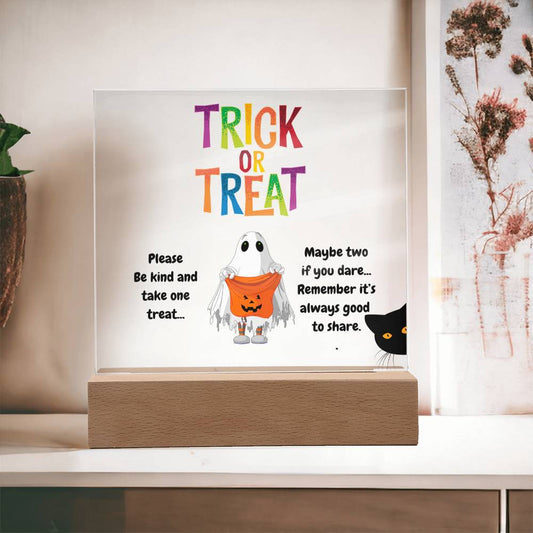 Trick or Treat Halloween Candy Sign