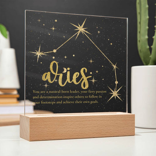 Aries Lighted Acrylic Plaque