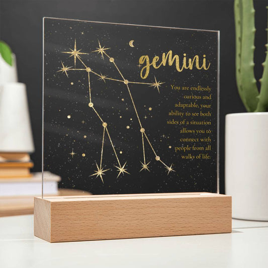 Gemini Lighted Acrylic Plaque