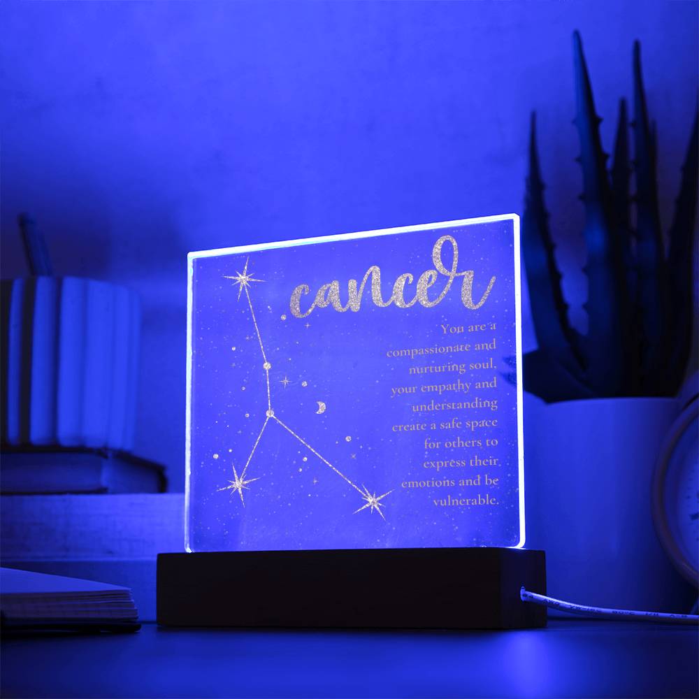 Cancer Lighted Acrylic Plaque