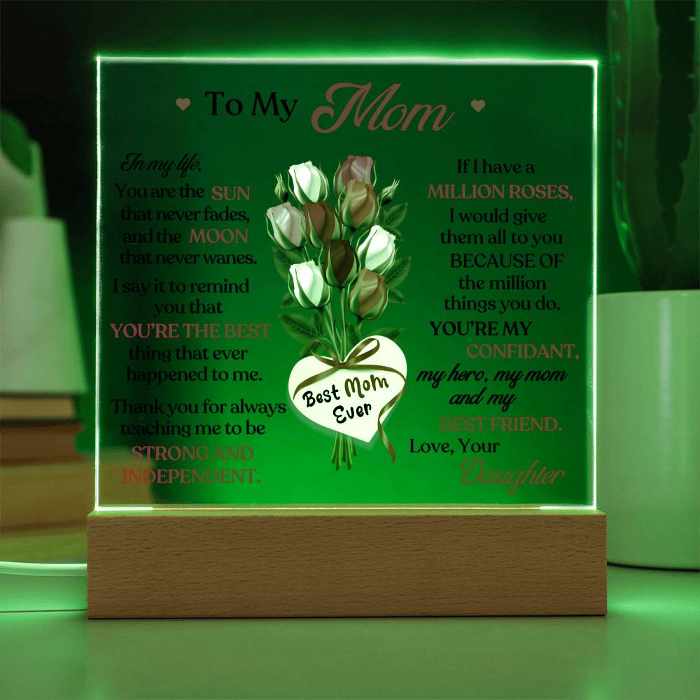 Best Mom Ever LED Plaque Gift-[product type]