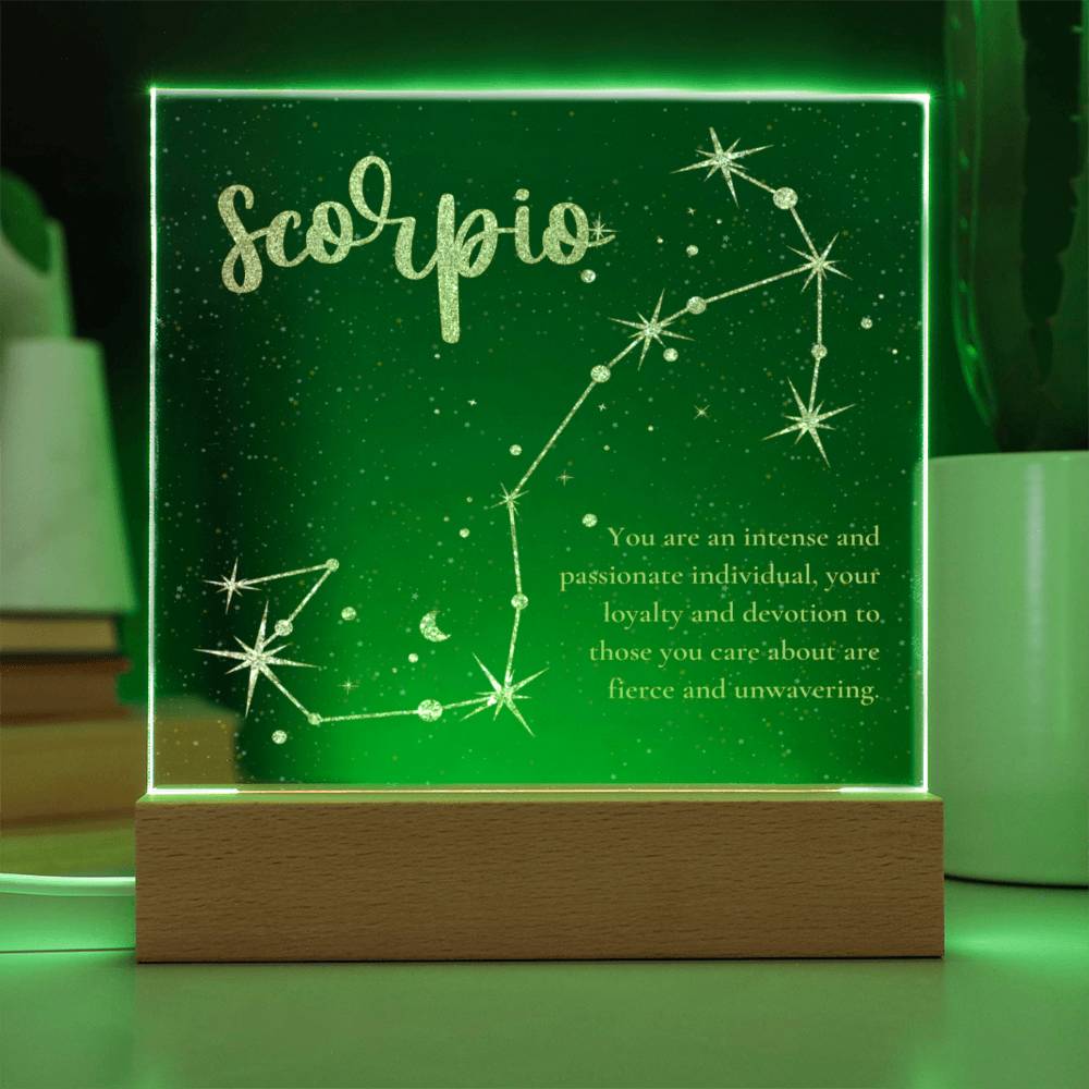 Scorpio Lighted Acrylic Plaque