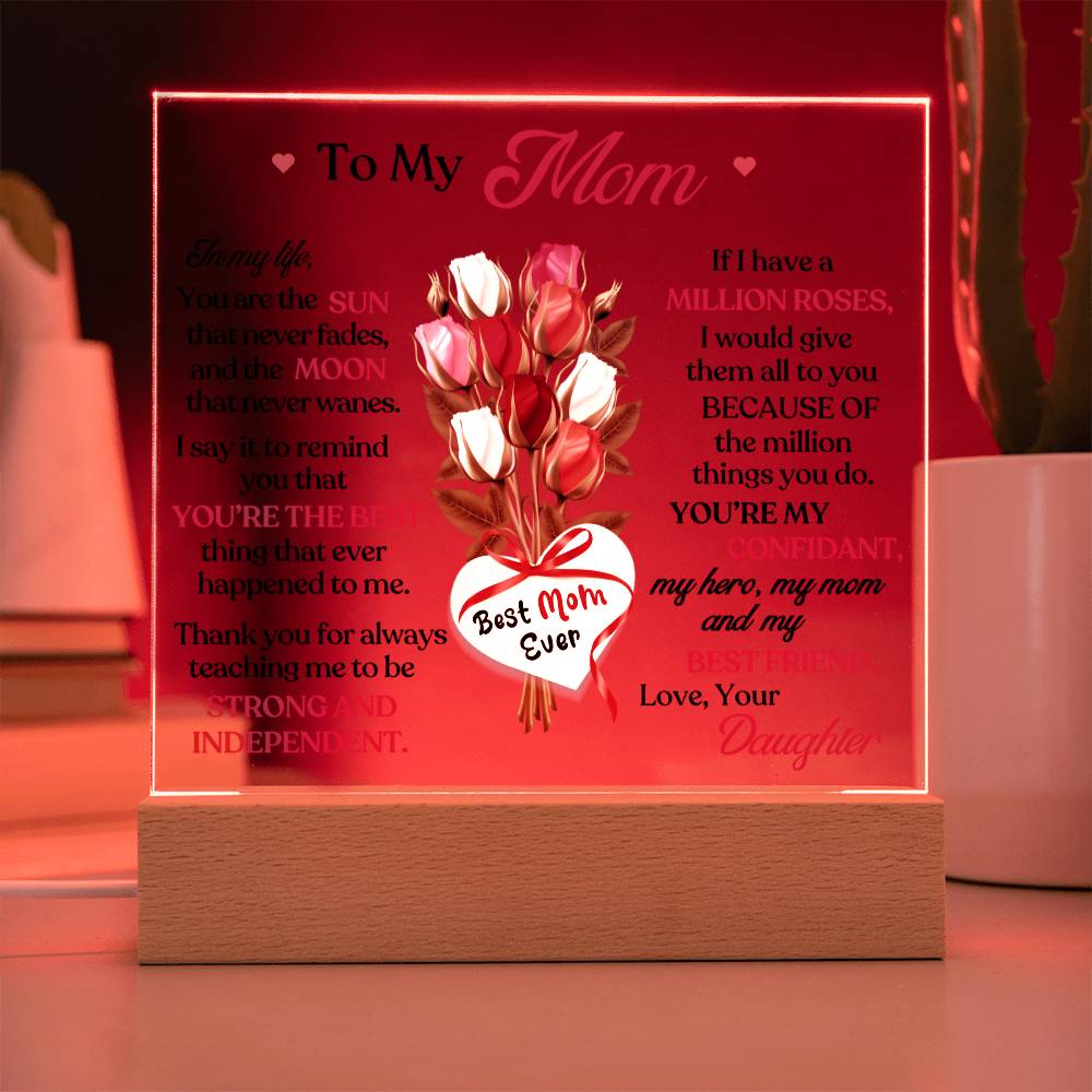 Best Mom Ever LED Plaque Gift-[product type]