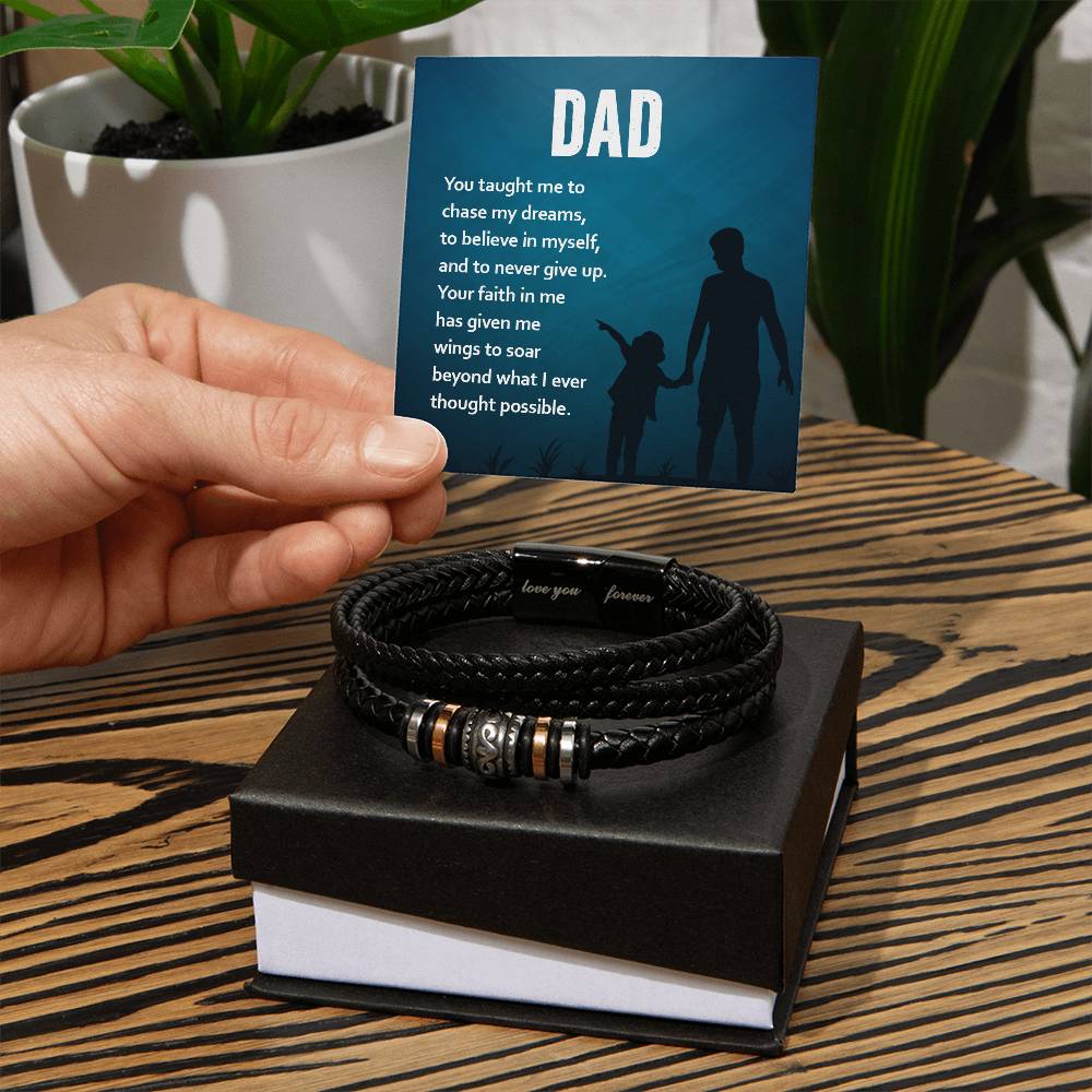 Dad Love You Forever Men's Bracelet