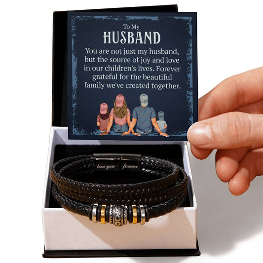 Husband Joy of Our Family Love Your Forever Men's Bracelet