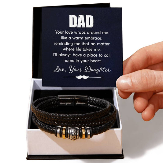 Your Love Wraps Me LIke a Warm Embrace Love Your Forever Men's Bracelet