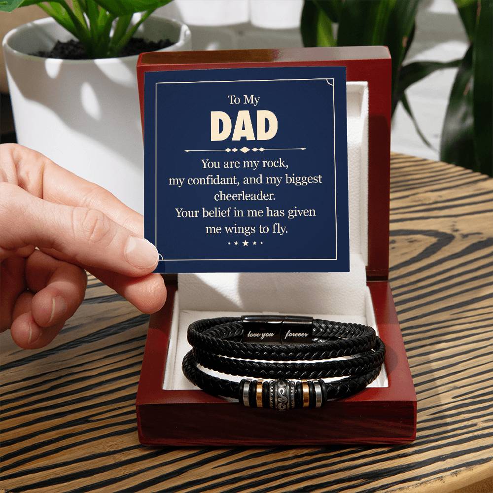 Dad My Rock Love Your Forever Men's Bracelet