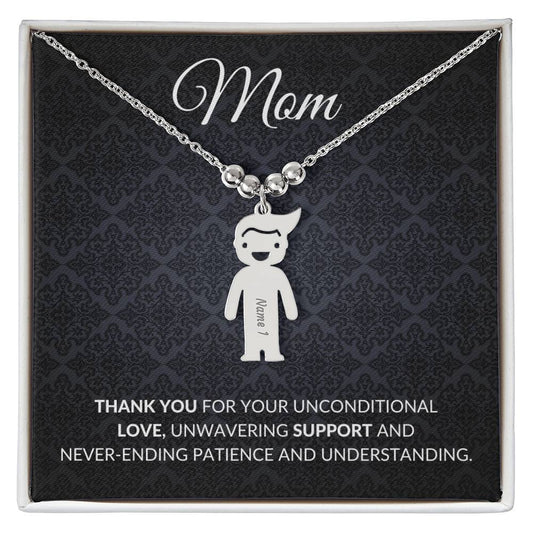 Personalized Mom Charm Necklace Gift