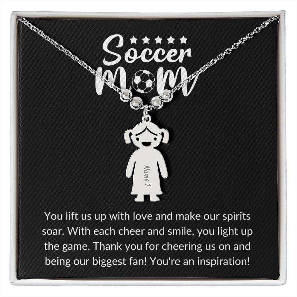 Personalized Soccer Mom Kid's Charm