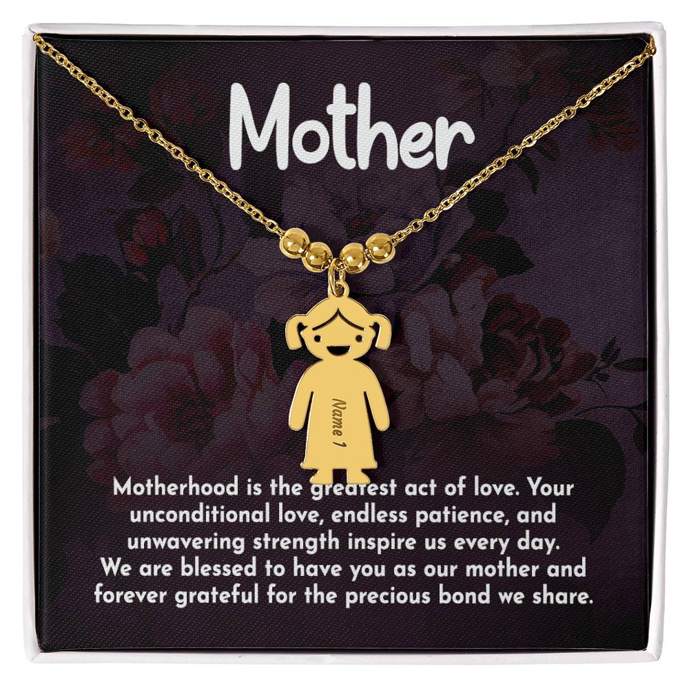 Mother Engraved Kids Charm