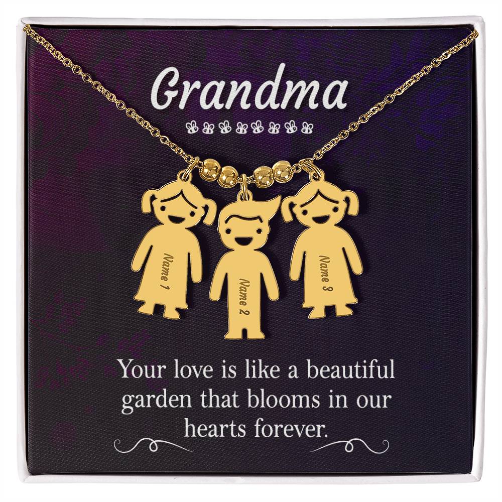 Grandma's Love Engraved Kids Charm