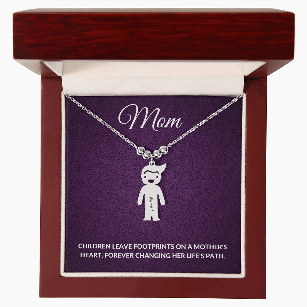 Personalized Mom Charm Necklace Gift for Grandma