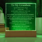 To My Grandson Engraved LED Plaque