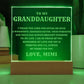Granddaughter Engraved Light Plaque Gift from Mimi