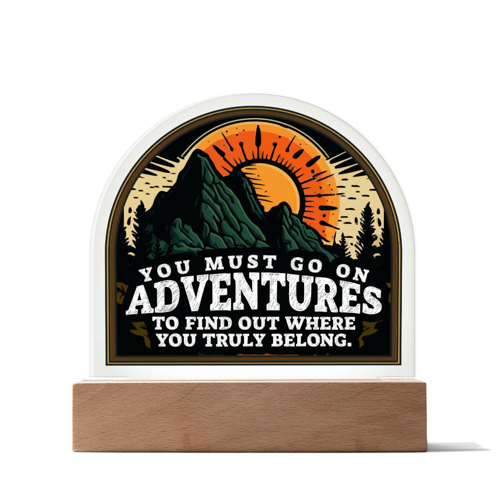 Adventure Lighted Dome Plaque