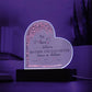 Personalized Mother Daughter Lighted Heart Plaque