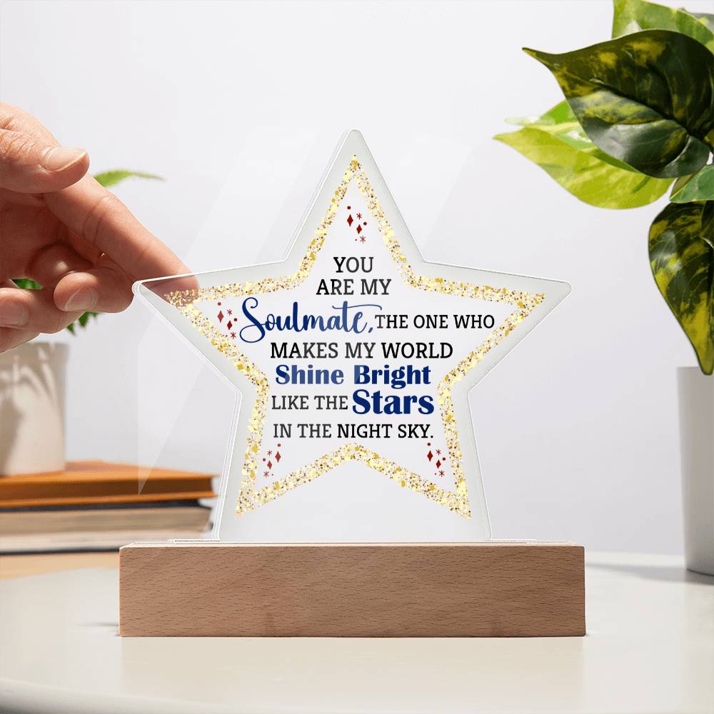 Soulmate Acrylic Star Plaque