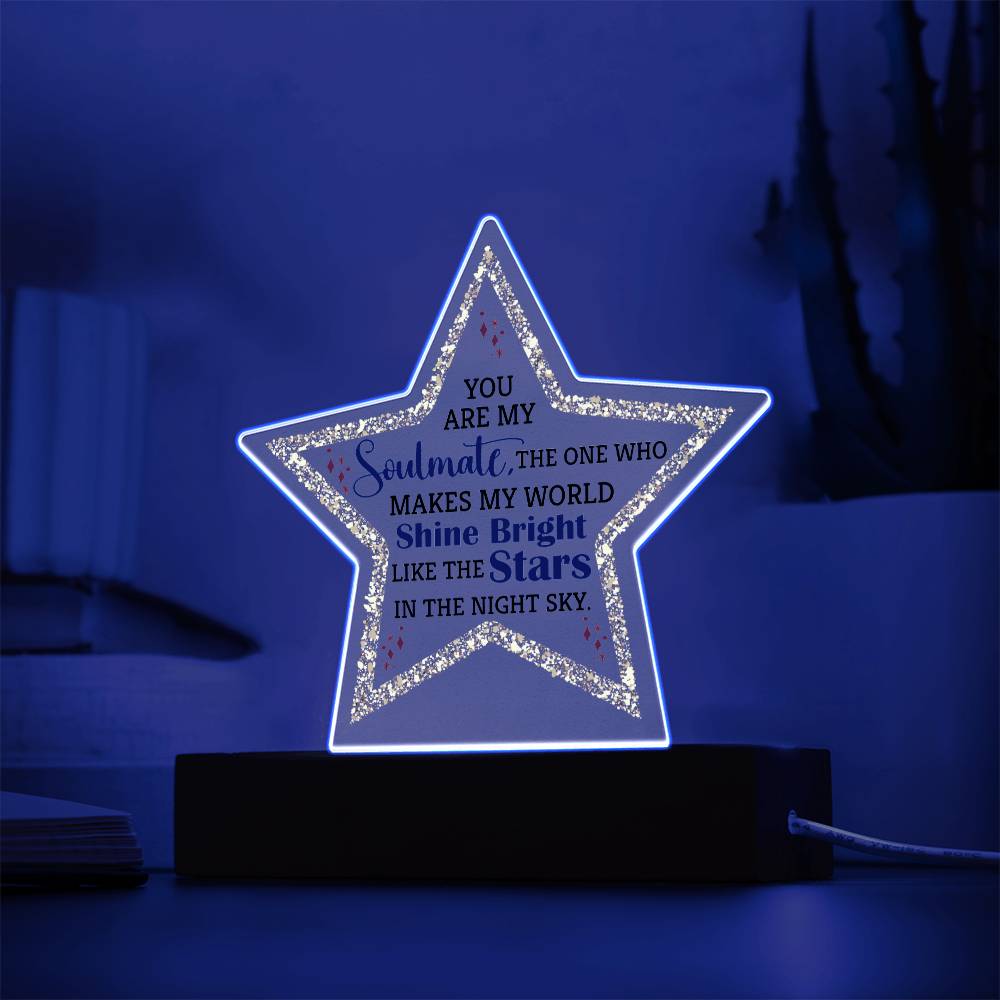 Soulmate Acrylic Star Plaque