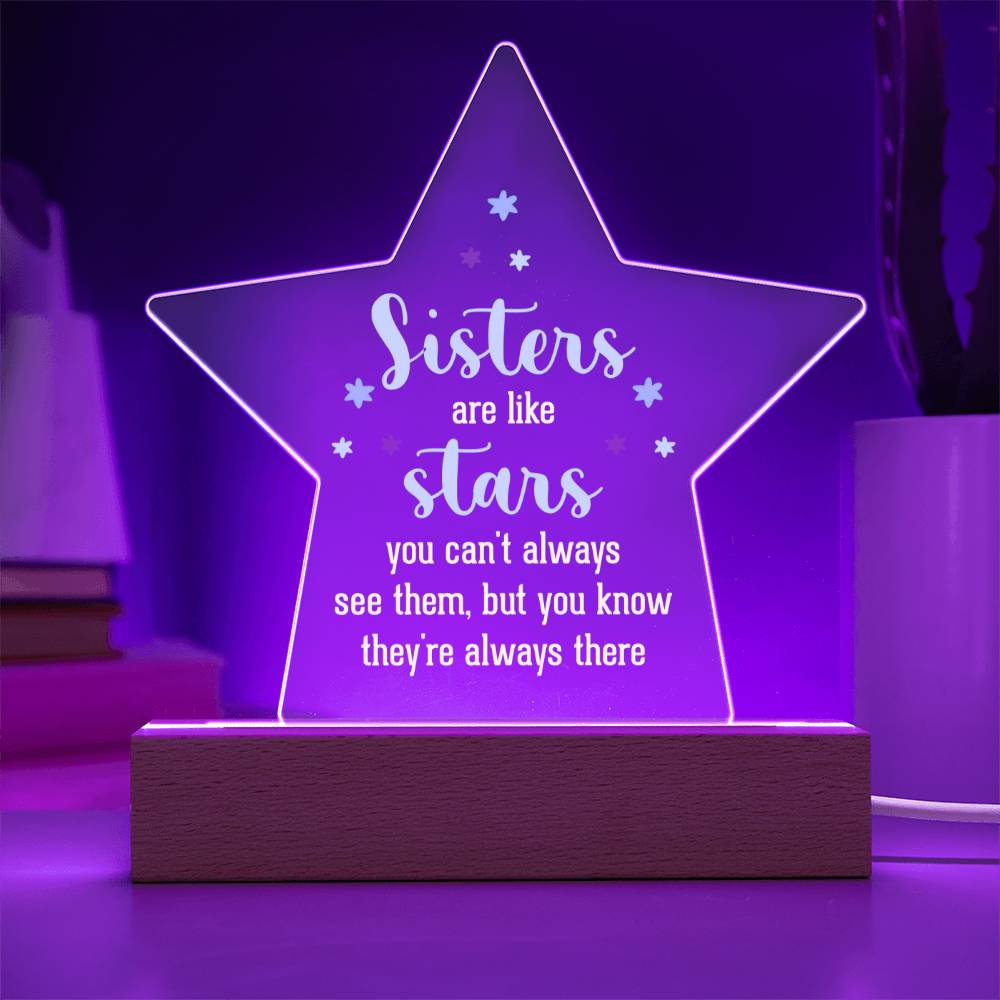 Sisters Star Acrylic Plaque