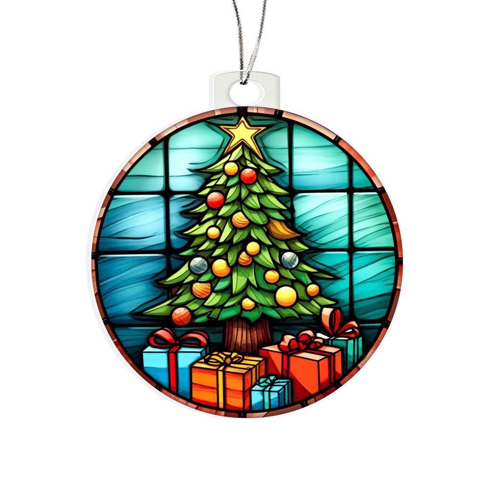 Christmas Tree Stained Glass Acrylic Ornament