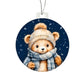 Winter Teddy Bear Christmas Ornament