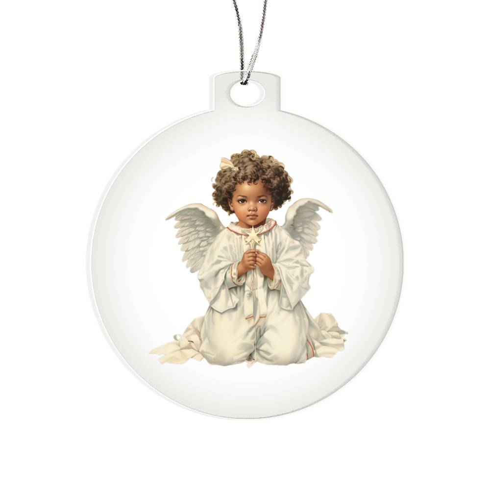 African American Angel Christmas Tree Ornament