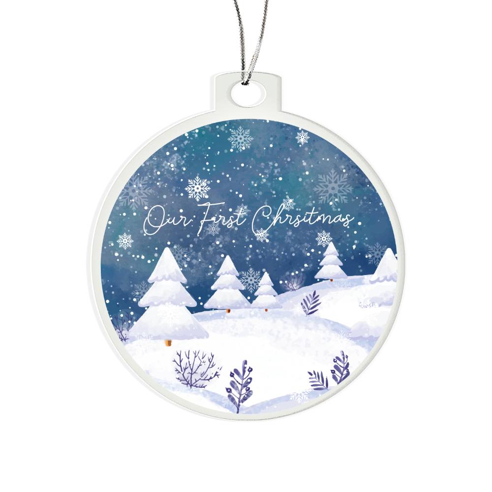 Birth Announcement Acrylic Christmas Ornament – The Cotton