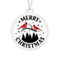 Merry Christmas Cardinal Acrylic Ornament