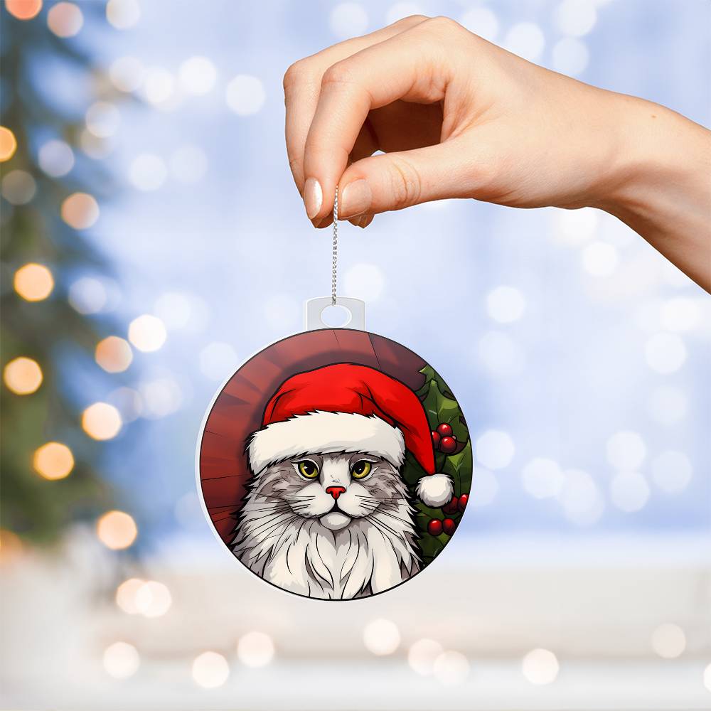 Cat Christmas Tree Ornament