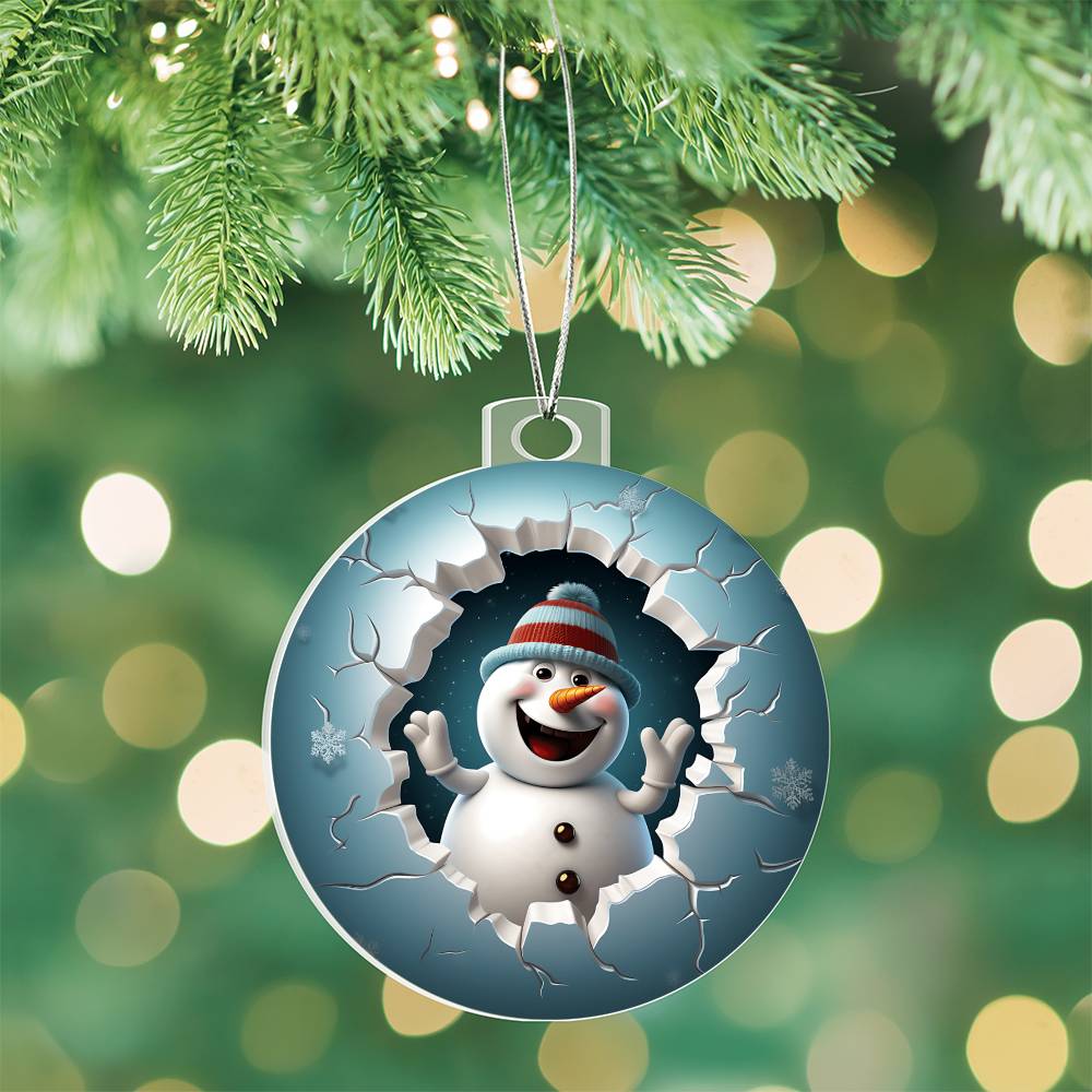 Snowman Acrylic Ornament
